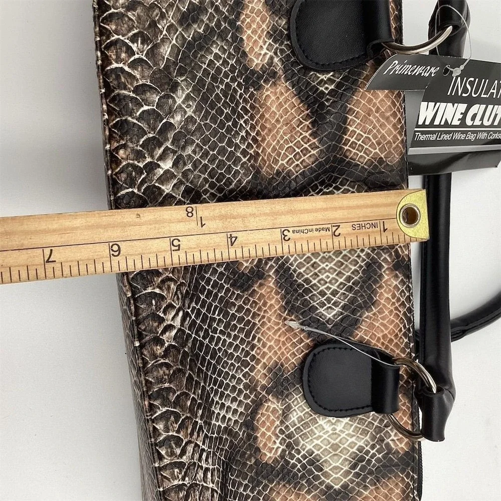 Primeware Insulated Wine Clutch Bag Multicolor Snake Skin‎ Design